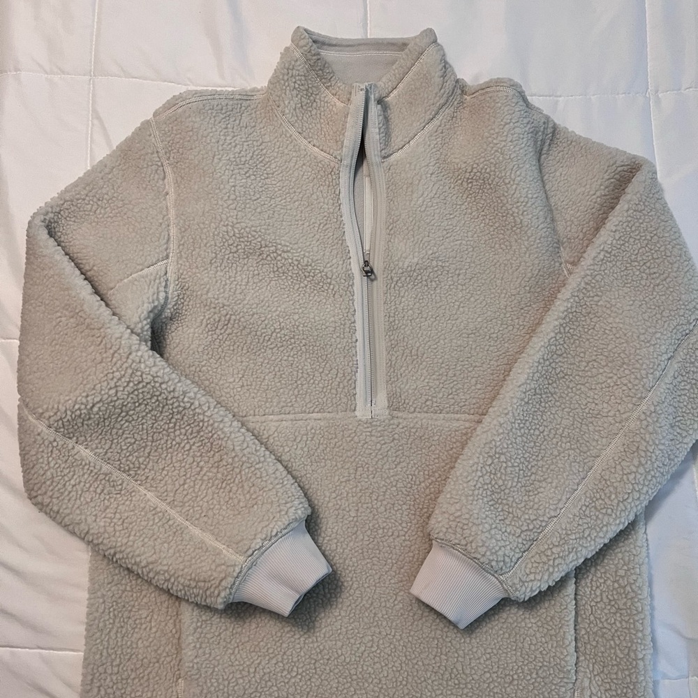 High pile fleece half zip